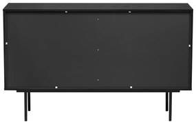 Comodă neagră/în culoare naturală joasă cu aspect de lemn de stejar 140x84 cm Stripe – Woodman