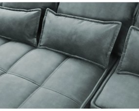 Colțar verde extensibil/cu spațiu de depozitare cu tapițerie din catifea (cu colț pe partea stângă/cu șezlong) Campo – ELTAP