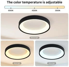 Brilagi - Plafonieră LED dimabilă FALCON MODERN LED/54W/230V 60 cm negru + telecomandă