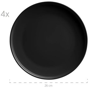 Set de masă Mäser 16 piese ALENIA, negru
