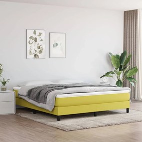 Saltea de pat cu arcuri, verde, 180x200x20 cm, textil Verde, 180 x 200 cm