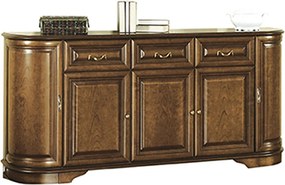 Comodă lemn masiv nuc Zefyra, 92,5 × 205 × 42 cm