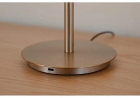 Veioză alămie LED cu intensitate reglabilă din metal cu abajur din sticlă (înălțime 37 cm) Audrey Table – UMAGE