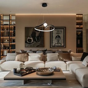 Lustră LED pe cablu PERLA LED/34W/230V negru