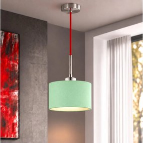 Eglo - Lustru LED suspendat pe cablu TUNJA 1xE27/60W/230V Ø 20 cm verde/roșu