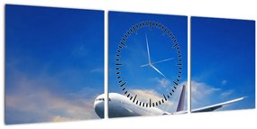 Tablou cu avion (cu ceas) (90x30 cm)