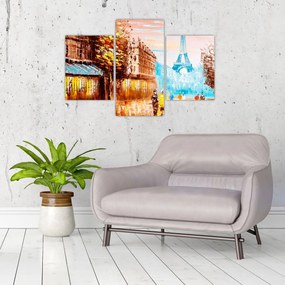 Tablou - Vremea ploioasă și Turnul Eiffel (90x60 cm)