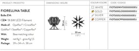 Veioza design Art Deco unicat realizata manual Fiorella alb