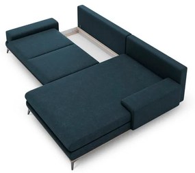 Colțar extensibil cu șezlong pe partea dreaptă Windsor & Co Sofas Planet, albastru petrol