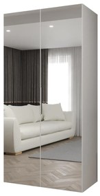 Dulap de haine 100 cm Mirabella 3 (alb + Cașmir). 1126449
