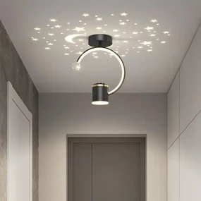 Lustra LED , Elit's EsnL7676-1BK+GD, 28w-6w