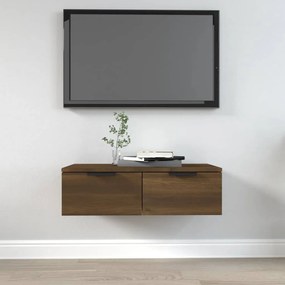 817095 vidaXL Comodă TV de perete, stejar maro, 68x30x20 cm, lemn prelucrat