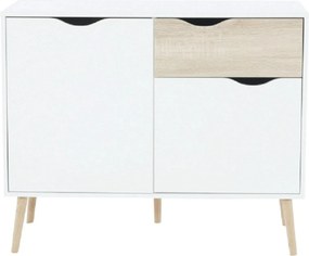 Comoda OSLO 75387, alb, stejar sonoma, PAL melaminat, 98x39x81 cm