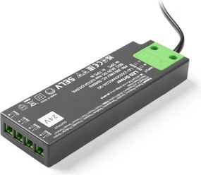 Transformator Easy Click GTV pentru bandă LED, 20W, 24V, IP20, 4 ieșiri Mini AMP, cablu 1,5 m 20 W, 24 V, 1.5 m, Plastic, Easy Click