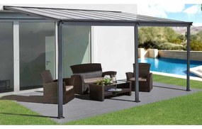 Pergole gradina, ForGarden P-496-1, cu acoperiș transparent, 303 cm x 496 cm