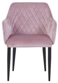 Set 2 scaune din catifea Sit&amp;Chairs roz pal