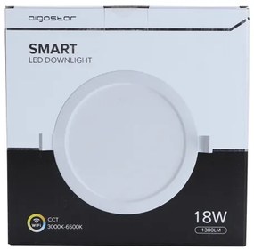 Corp de iluminat LED dimabil încastrat Aigostar 18W/230V d. 22 cm Wi-Fi