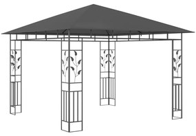 Pavilion cu plasa anti-tantari, antracit, 3x3x2,73 m, 180 g m   Antracit, 3 x 3 x 2.73 m