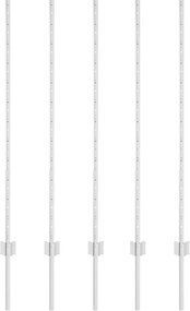 vidaXL Stâlp de gard. 5 pcs Argintiu 120 cm Oțel