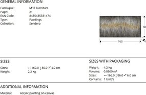 Tablou de perete decorativ canvas Sendero, 80x160cm