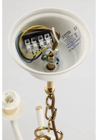 Jupiter 2085 - Candelabru pe lanț SAMBA 3xE27/15W/230V alb/auriu