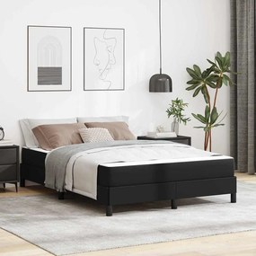 vidaXL Pat Altele Negru 140 x 190 cm Piele artificială