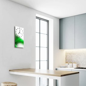 Ceas de perete din sticla vertical Verde modern art
