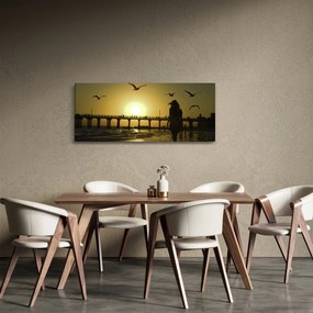 Tablou - Plimbare pe plajă (120x50 cm)