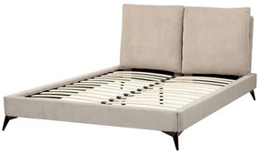 Pat matrimonial 140 cm Mellody (gri bej) (cu somieră). 1081351