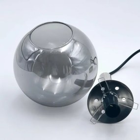 Lustră pe cablu ROLLO 1xE14/5W/230V crom mat/fumuriu