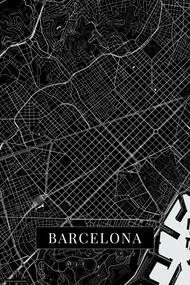 Harta Barcelona black