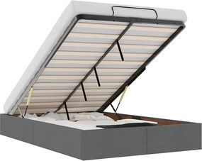 vidaXL Cadru de pat otoman fără saltea țesătură gri închis 120x190 cm