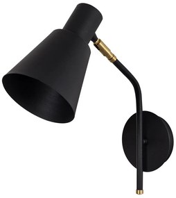 Aplică de perete neagră/aurie ø 15 cm Sivani – Opviq lights