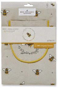 Șorț din bumbac Cooksmart ® Bumble Bees, bej-galben