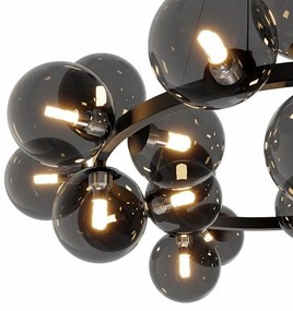 Lustra moderna design deosebit cu 25 de surse de lumina Dallas negru