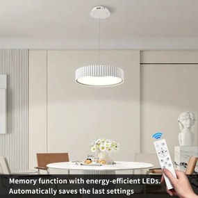 Brilagi - Lustru LED dimabil FALCON MODERN LED/30W/230V Ø 40 cm, alb + telecomandă