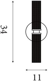 Aplica LED de perete baie metal alama IP44 Aberdeen 2