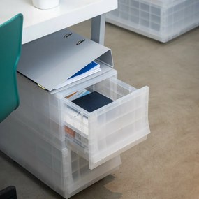 Cutie de depozitare modulară Wave twin Mist fărăroți 54,6 x 43,4 x 22 cm, Larg -  2 sertare