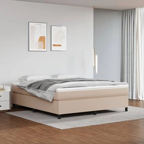 3121064 vidaXL Cadru de pat, cappuccino, 180x200 cm, piele ecologică