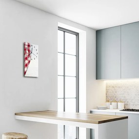 Ceas de perete din sticla vertical Culoare bucătărie față de masă