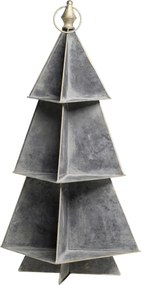 Brad decorativ din metal, finisaj zinc antichizat, H67 cm