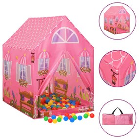 Cort de joaca pentru copii, roz, 69x94x104 cm