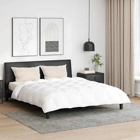 vidaXL Pilotă Altele cu pernă 3 pcs Alb 240 x 200 cm Jos