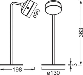 Osram - Lampă LED reîncărcabilă de birou, reglabilă 3‑în‑1 DECOR HELPER LED/1,8W/5V negru