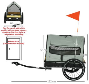 PawHut Remorca pentru Biciclete 3 in 1 pentru Caini, Transport | Aosom Romania