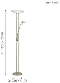 Lampadar dimabil EGLO 85974 BAYA 1xR7s/230W + 1xG9/33W bronz