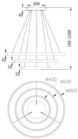 Lustra suspendata LED design tehnic Rim negru MYMOD058PL-L100B4K