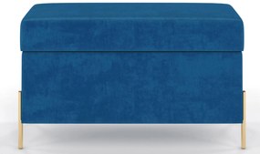 Băncuță Tapițată Zoe, 80x37x46 cm Navy blue