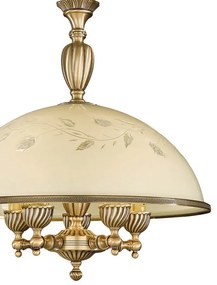 Lustra din alama cu sticla decorata design italian D-48cm 6208