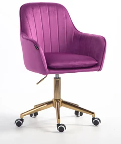 HR2022K Scaun Fucsia din Catifea Bază Aurie